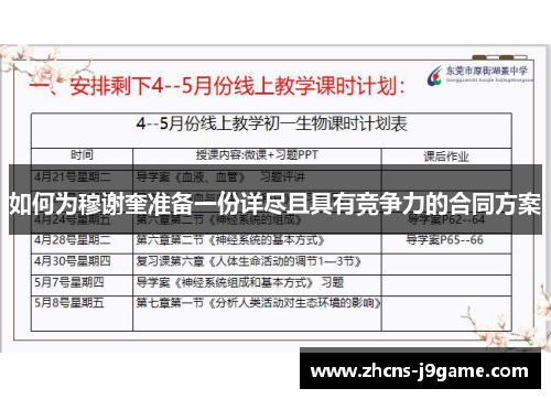 如何为穆谢奎准备一份详尽且具有竞争力的合同方案